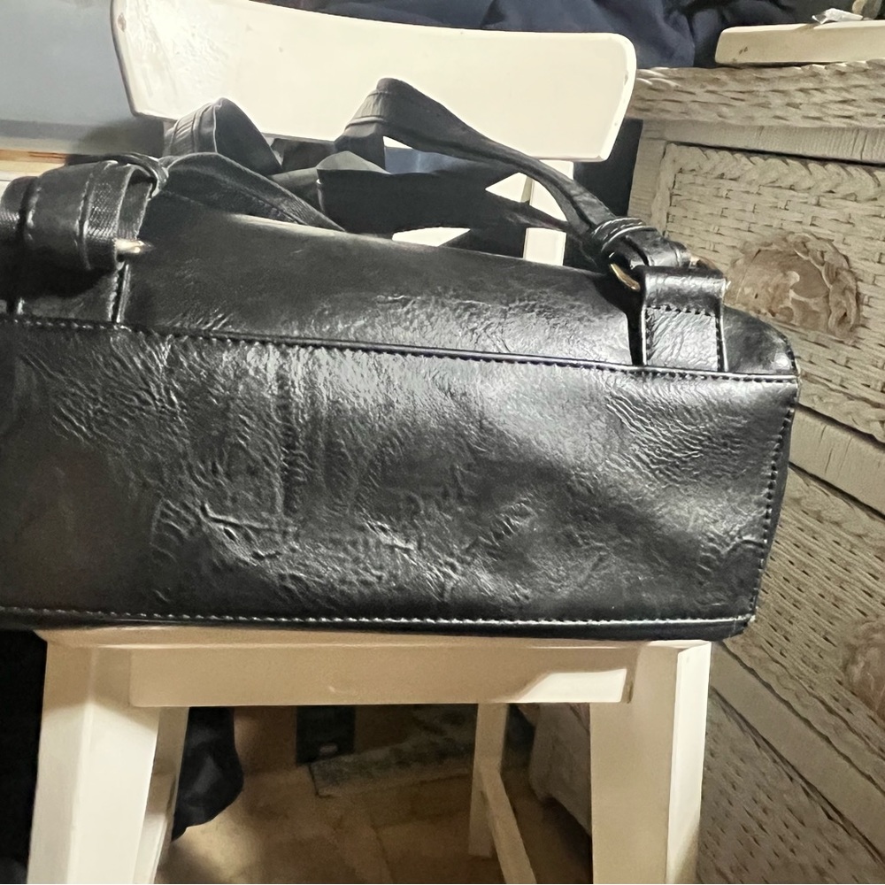 Black Backpack W/ Adjustable Straps, Expandable C… - image 3